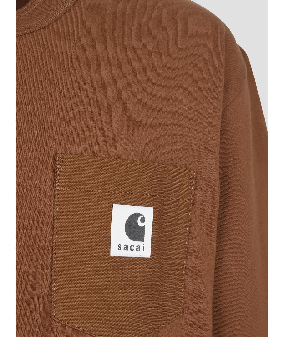 SACAI Коричневая футболка, фото 3