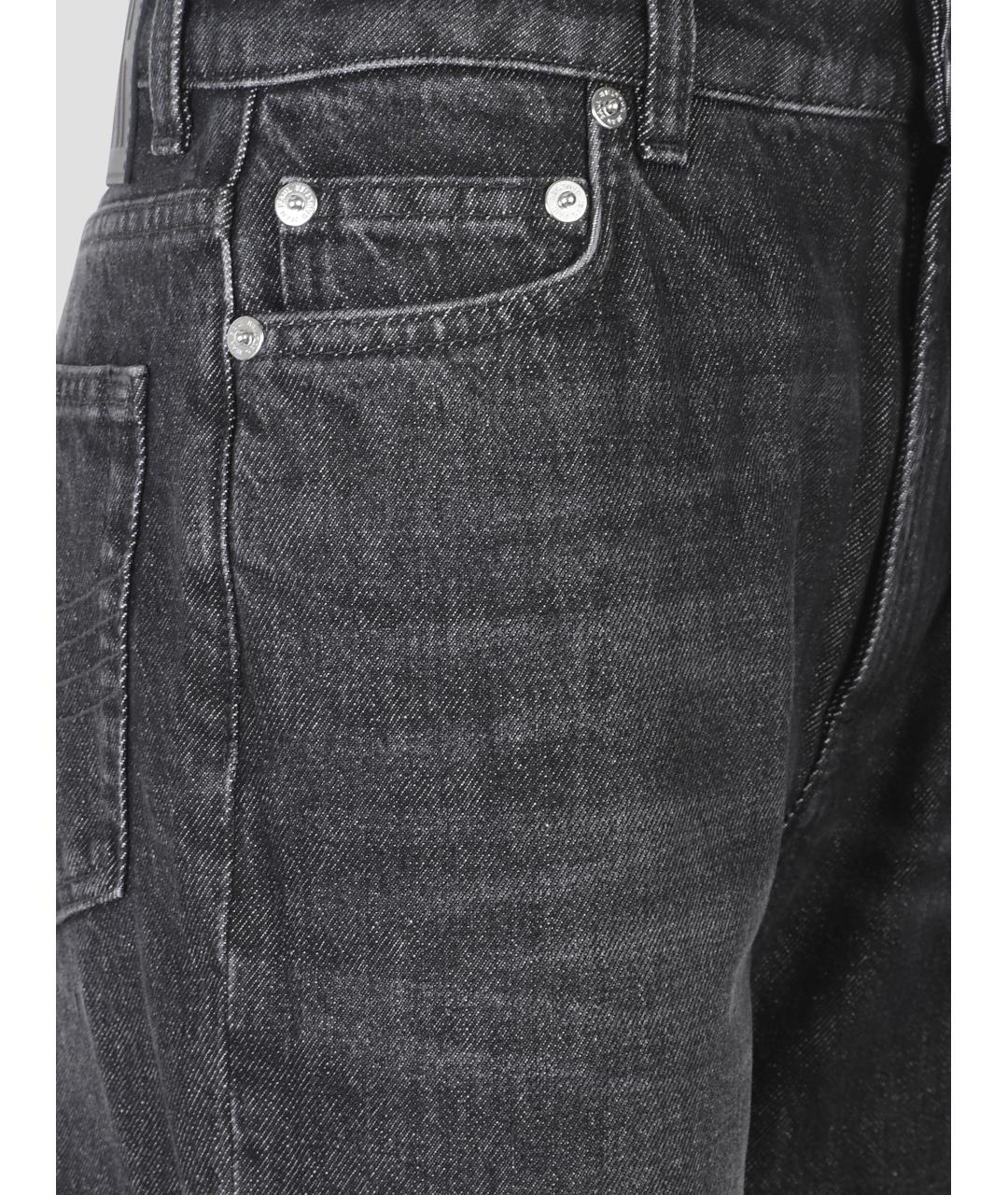 JEAN PAUL GAULTIER Черные хлопковые прямые джинсы, фото 3