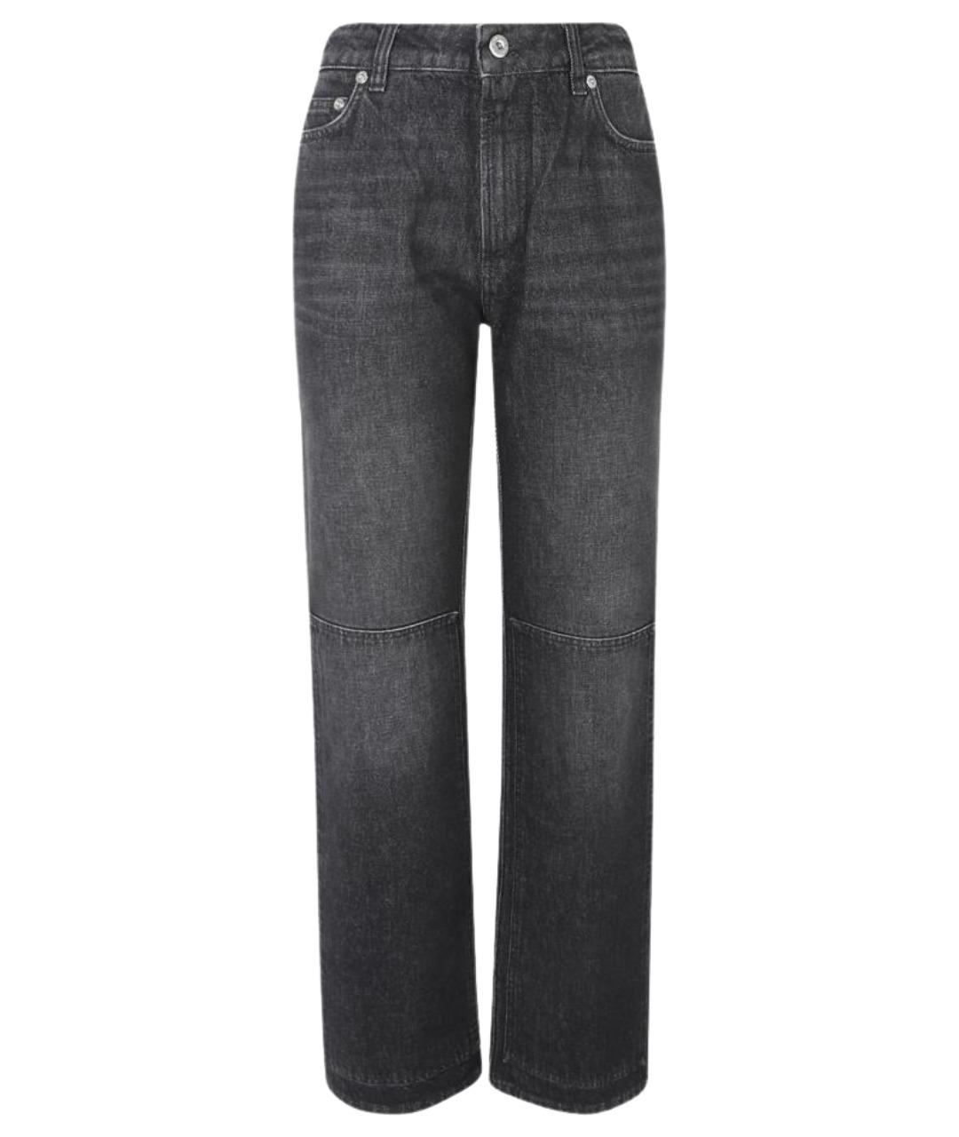 JEAN PAUL GAULTIER Черные хлопковые прямые джинсы, фото 1