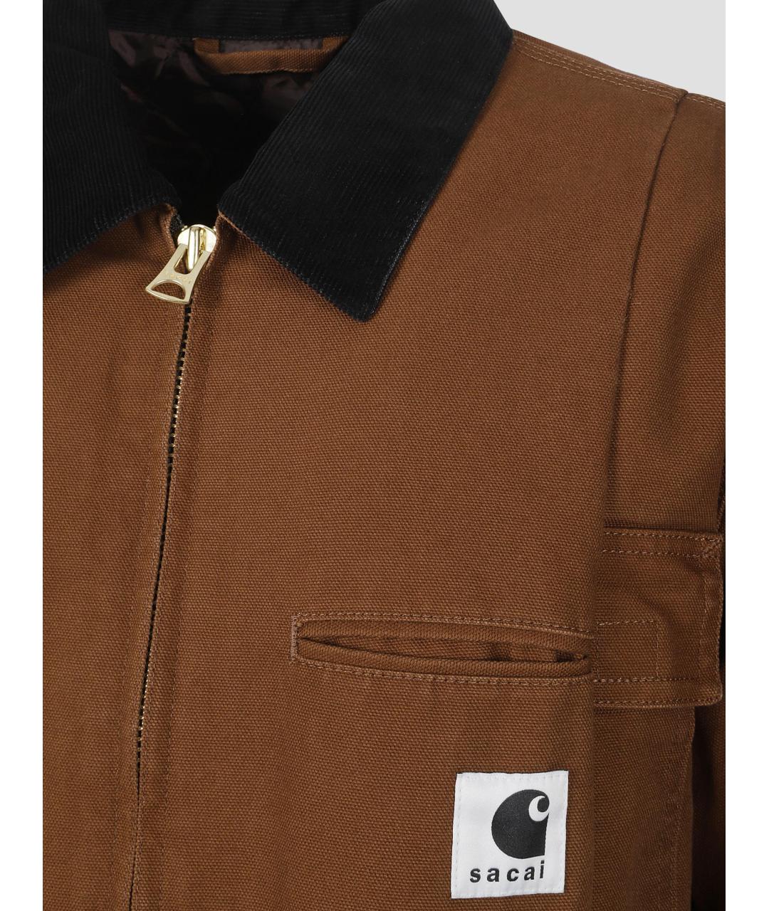 SACAI Коричневая хлопковая куртка, фото 3