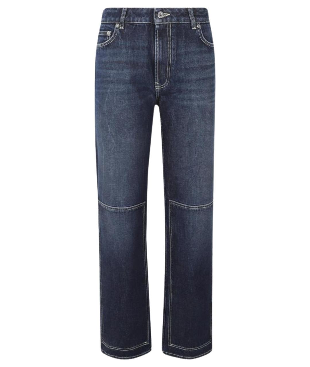 JEAN PAUL GAULTIER Синие хлопковые прямые джинсы, фото 1
