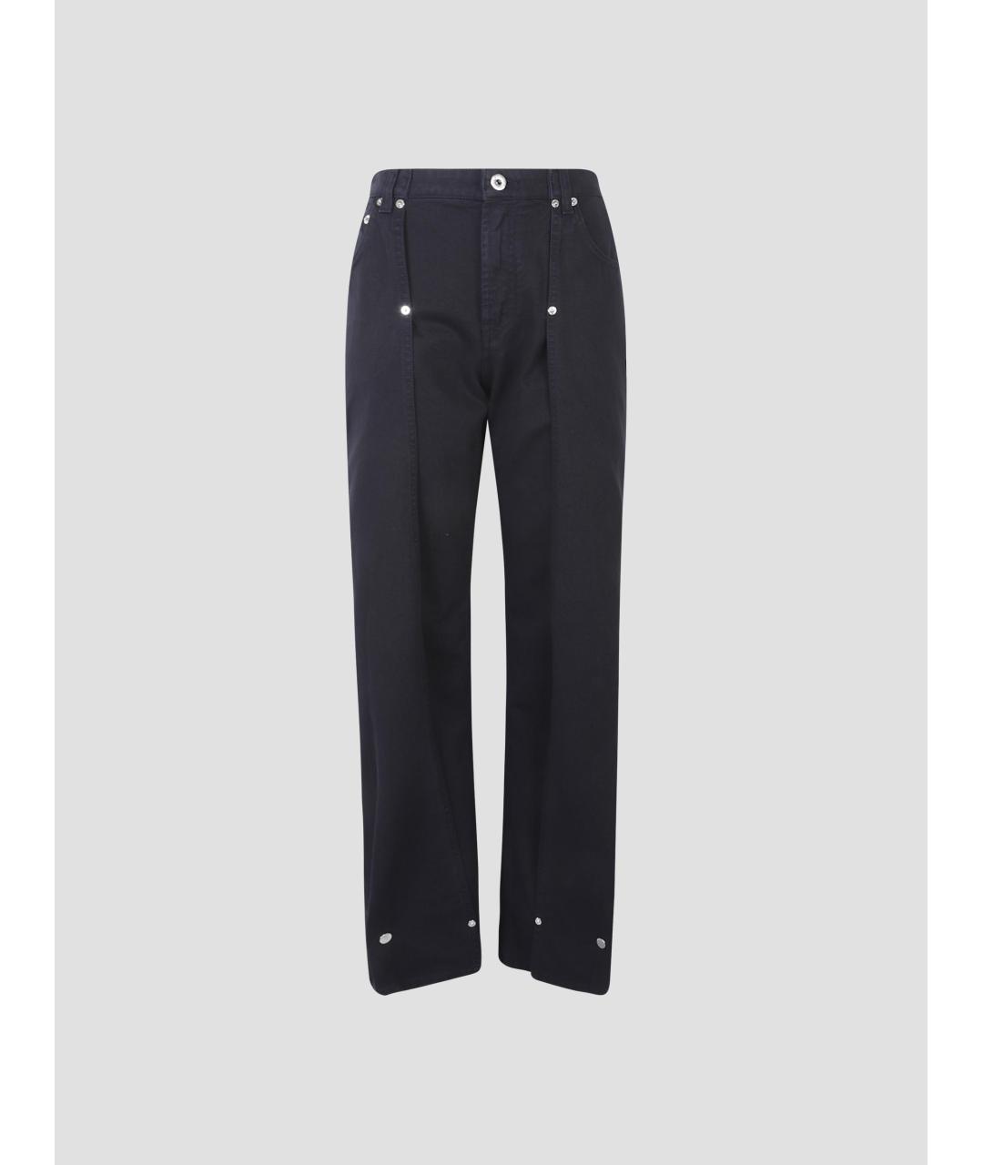 JEAN PAUL GAULTIER Темно-синие хлопковые прямые джинсы, фото 4