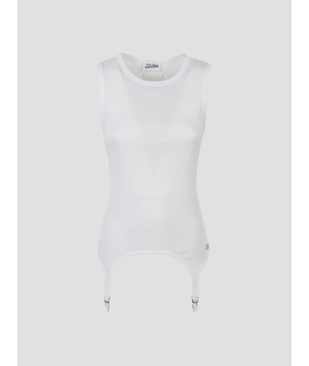 JEAN PAUL GAULTIER Белая хлопковая майка, фото 4