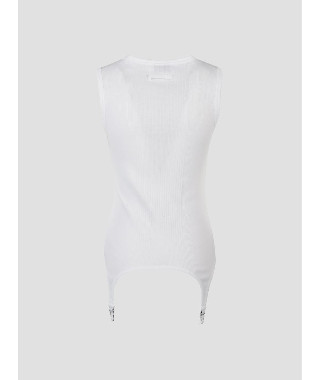 JEAN PAUL GAULTIER Белая хлопковая майка, фото 2