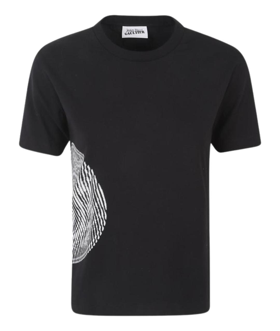 JEAN PAUL GAULTIER Черная хлопковая футболка, фото 1