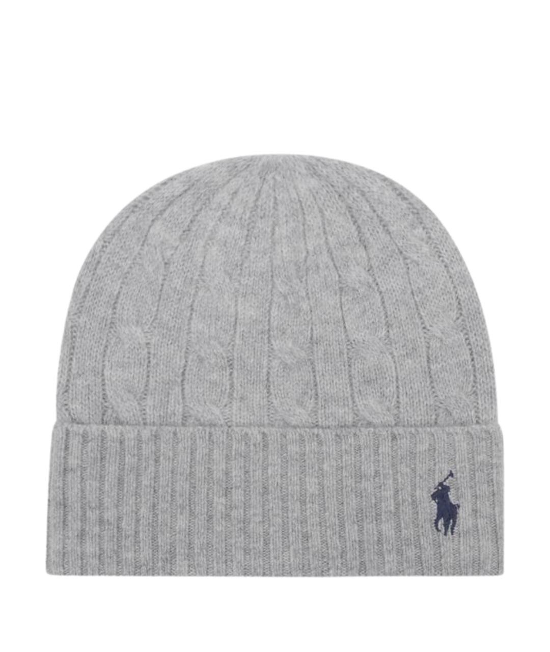 POLO RALPH LAUREN Серая шерстяная шапка, фото 1