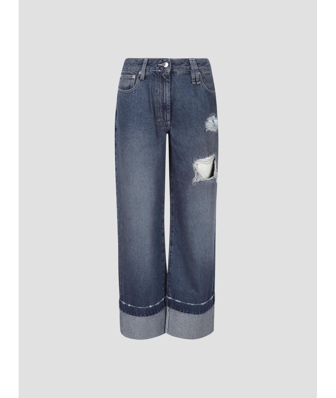 SIMONE ROCHA Синие хлопковые прямые джинсы, фото 4