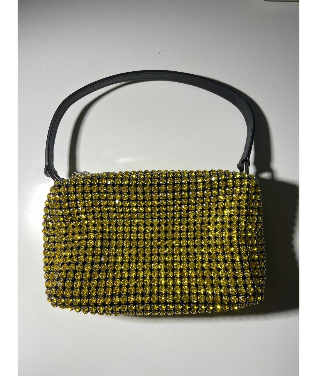 ALEXANDER WANG Золотая кожаная сумка тоут, фото 3