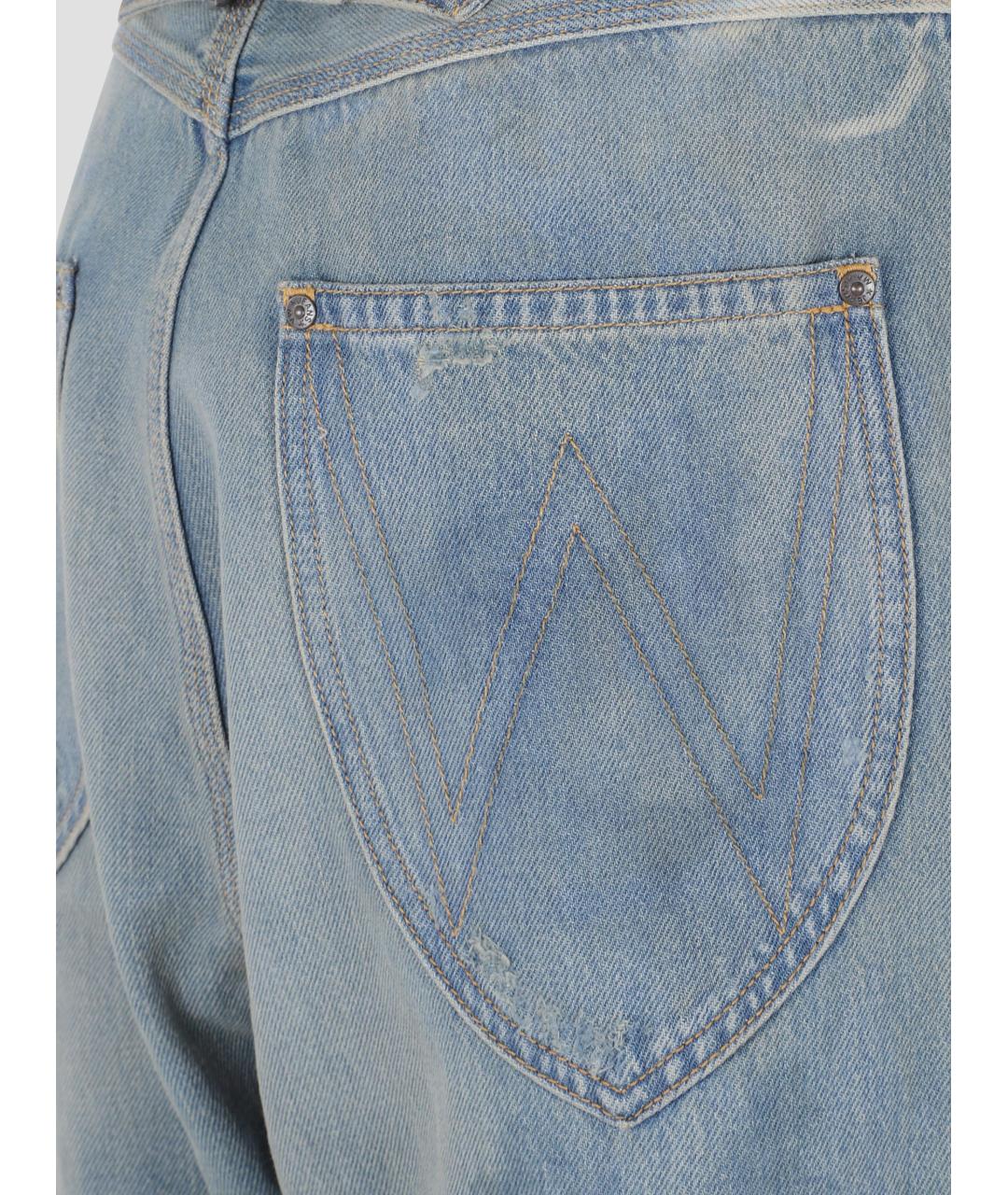 VIVIENNE WESTWOOD Голубые хлопковые прямые джинсы, фото 3