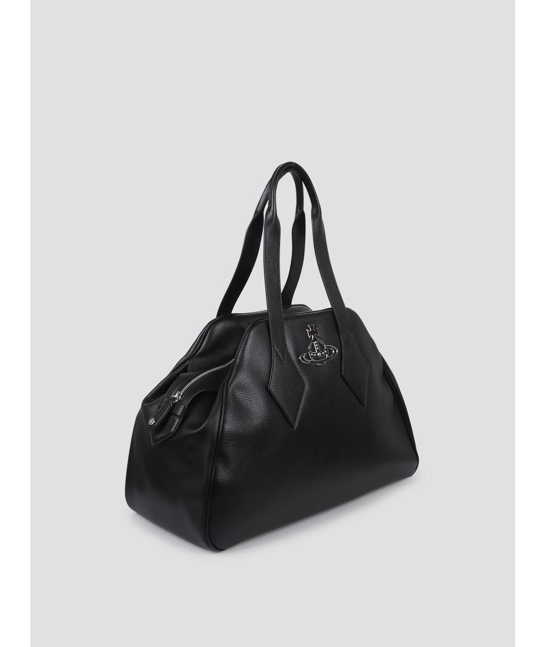 VIVIENNE WESTWOOD Черная сумка через плечо из искусственной кожи, фото 2