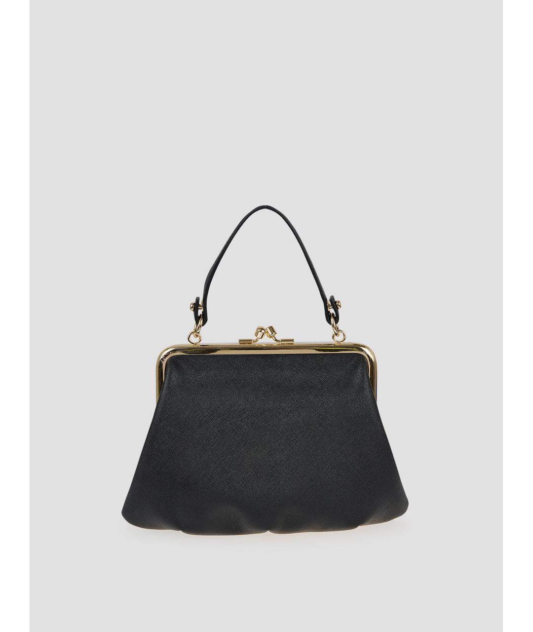 VIVIENNE WESTWOOD Черная сумка с короткими ручками из искусственной кожи, фото 2