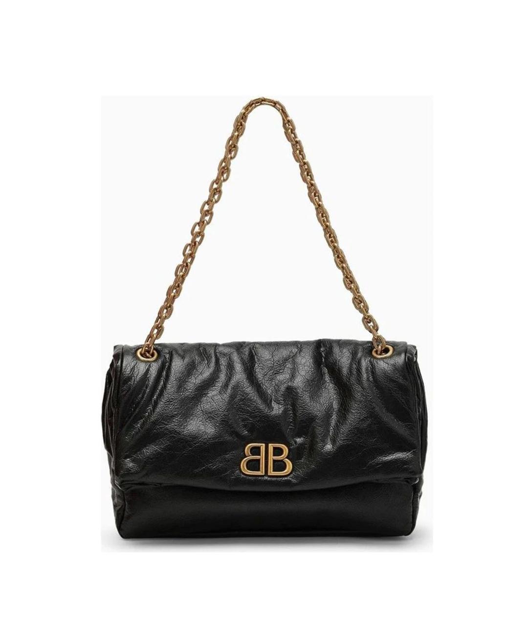 BALENCIAGA Черная кожаная сумка через плечо, фото 5
