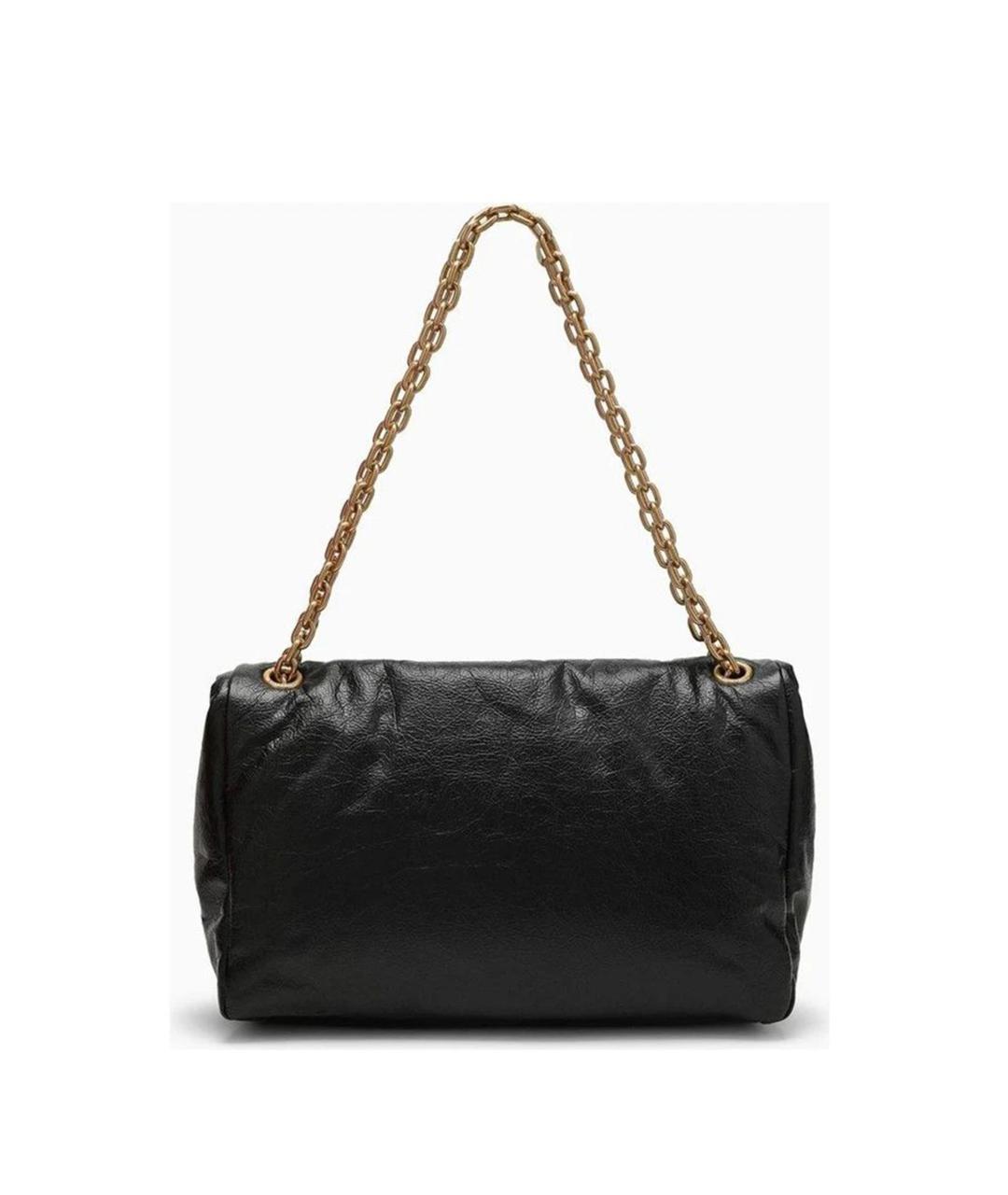 BALENCIAGA Черная кожаная сумка через плечо, фото 2