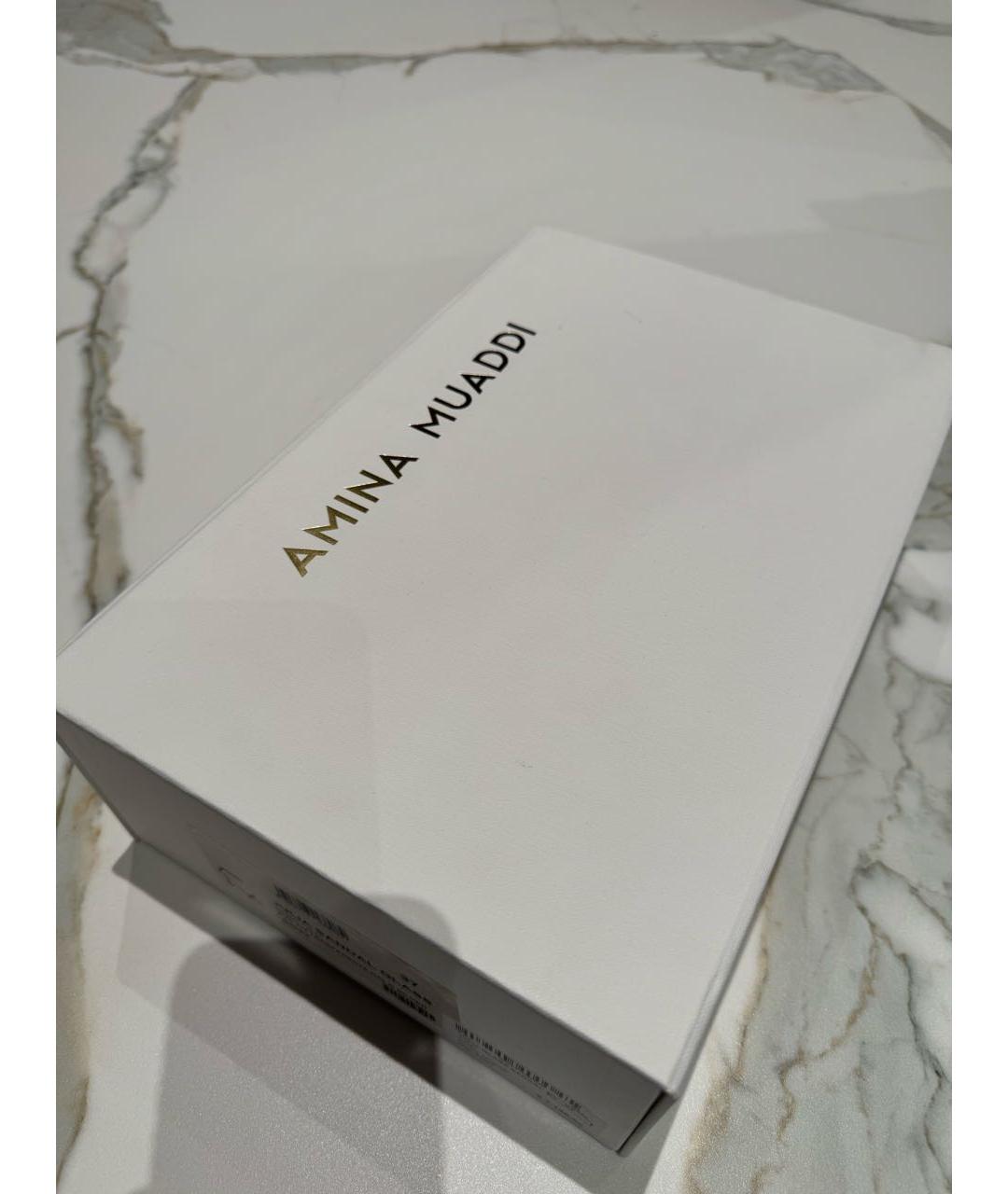 Amina Muaddi Серебряные туфли, фото 6