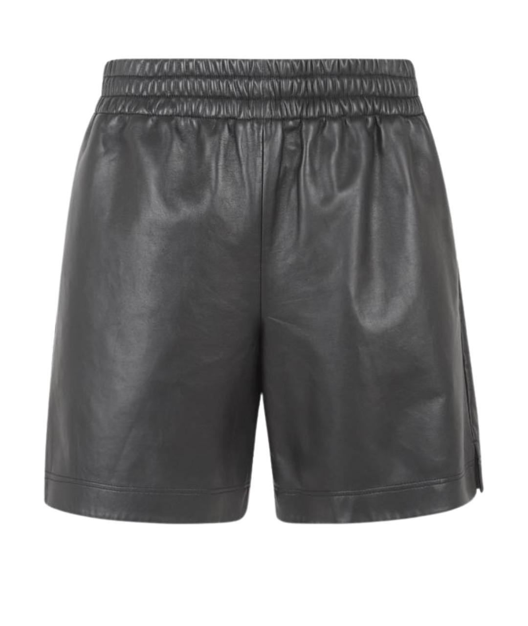 GUCCI Черные кожаные шорты, фото 1