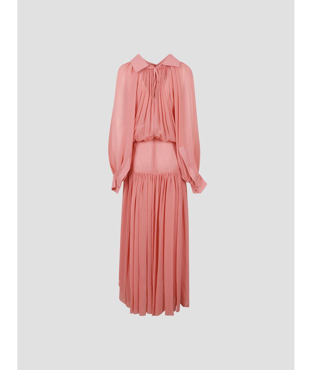 MARNI Розовое шелковое повседневное платье, фото 2