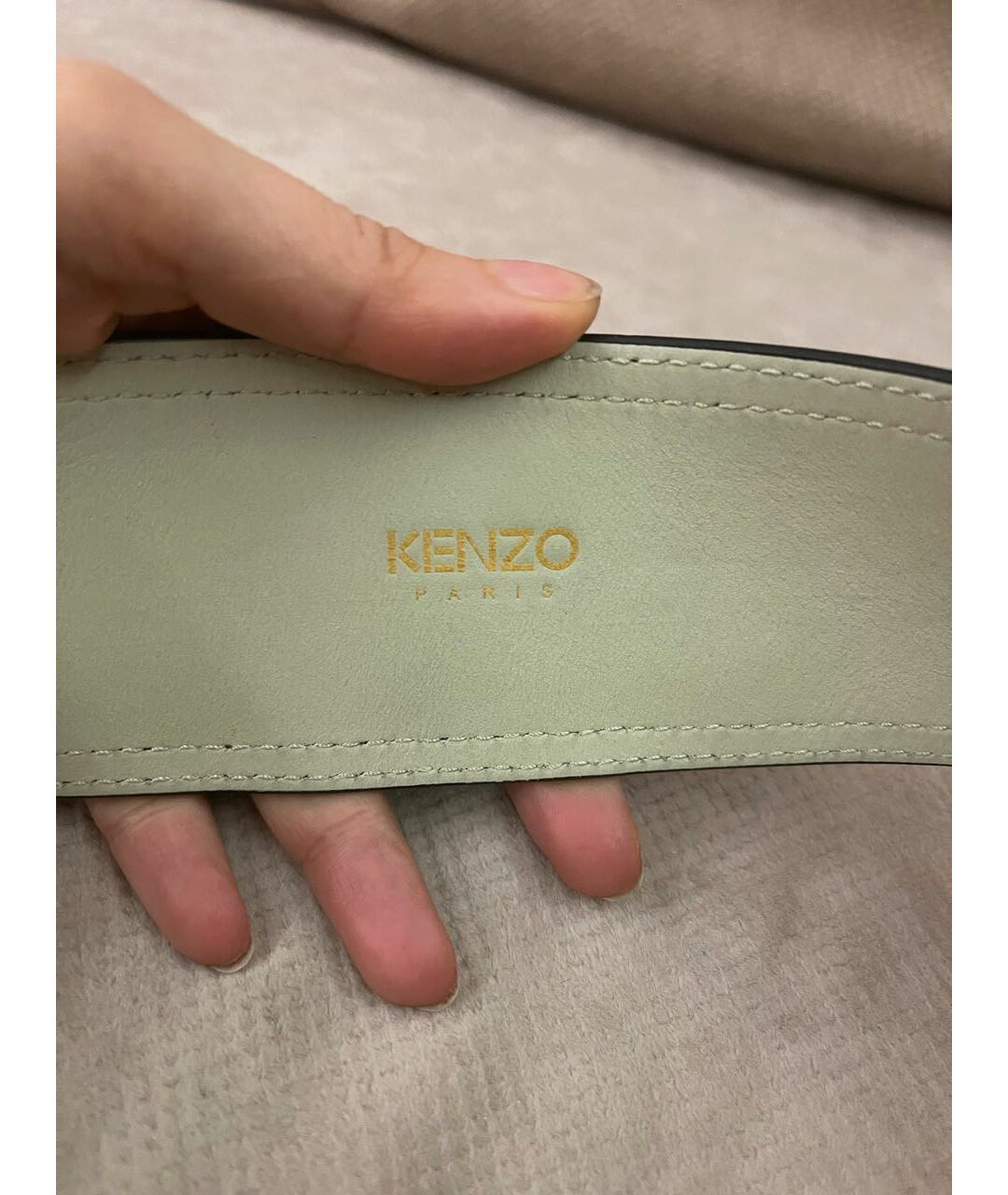 KENZO Коричневый кожаный ремень, фото 3