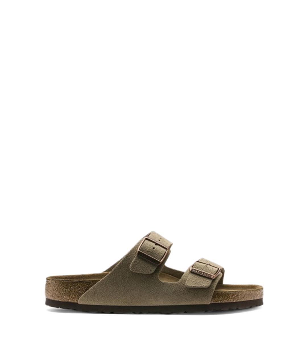 BIRKENSTOCK Бежевые кожаные сандалии, фото 1