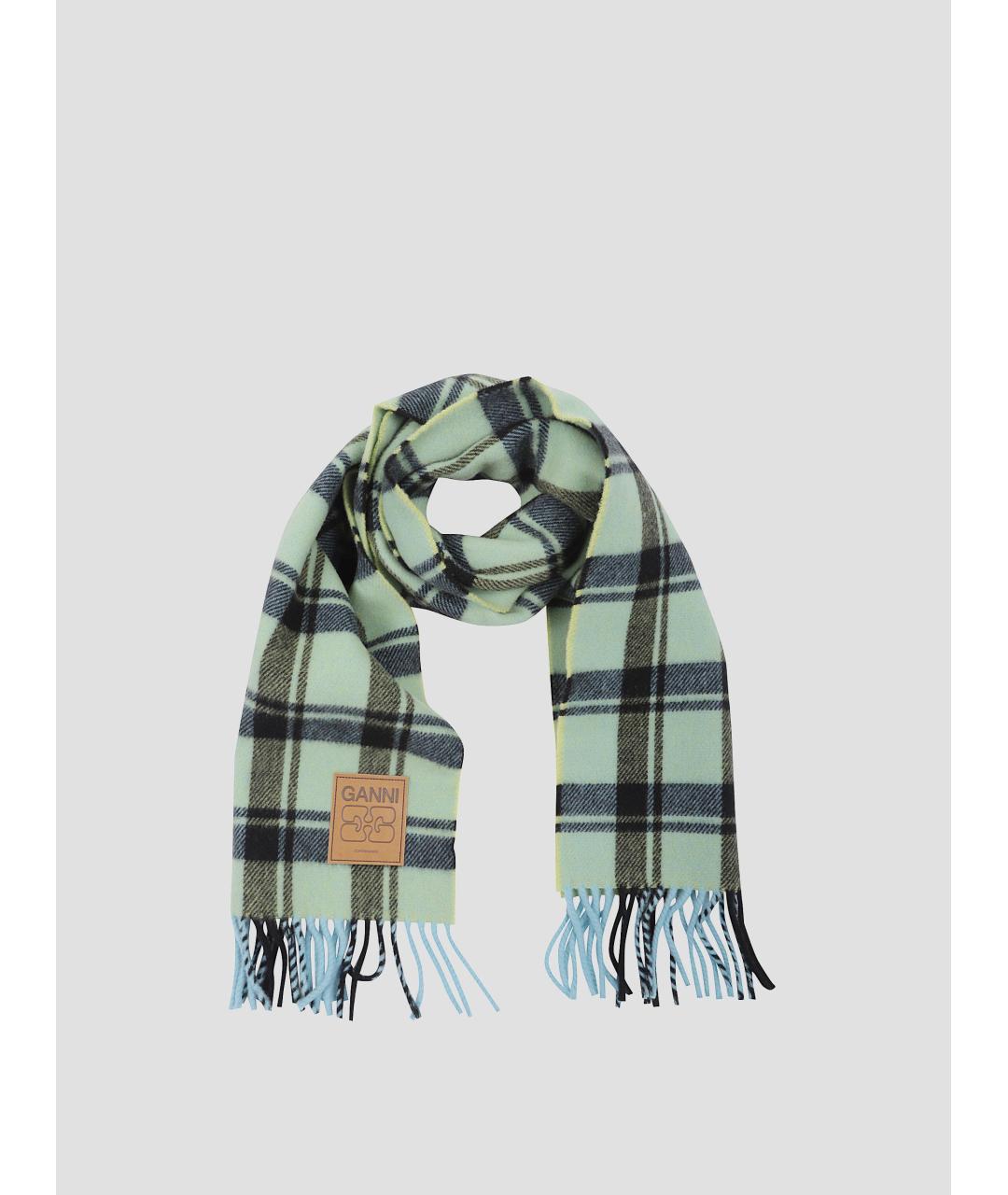 GANNI Мульти шерстяной шарф, фото 4