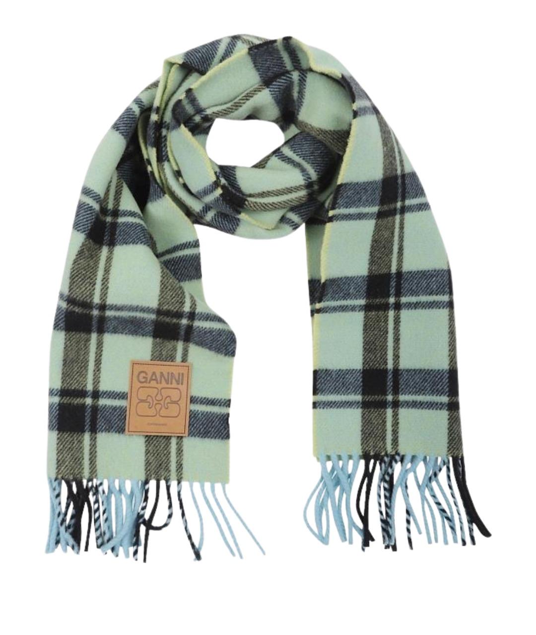 GANNI Мульти шерстяной шарф, фото 1