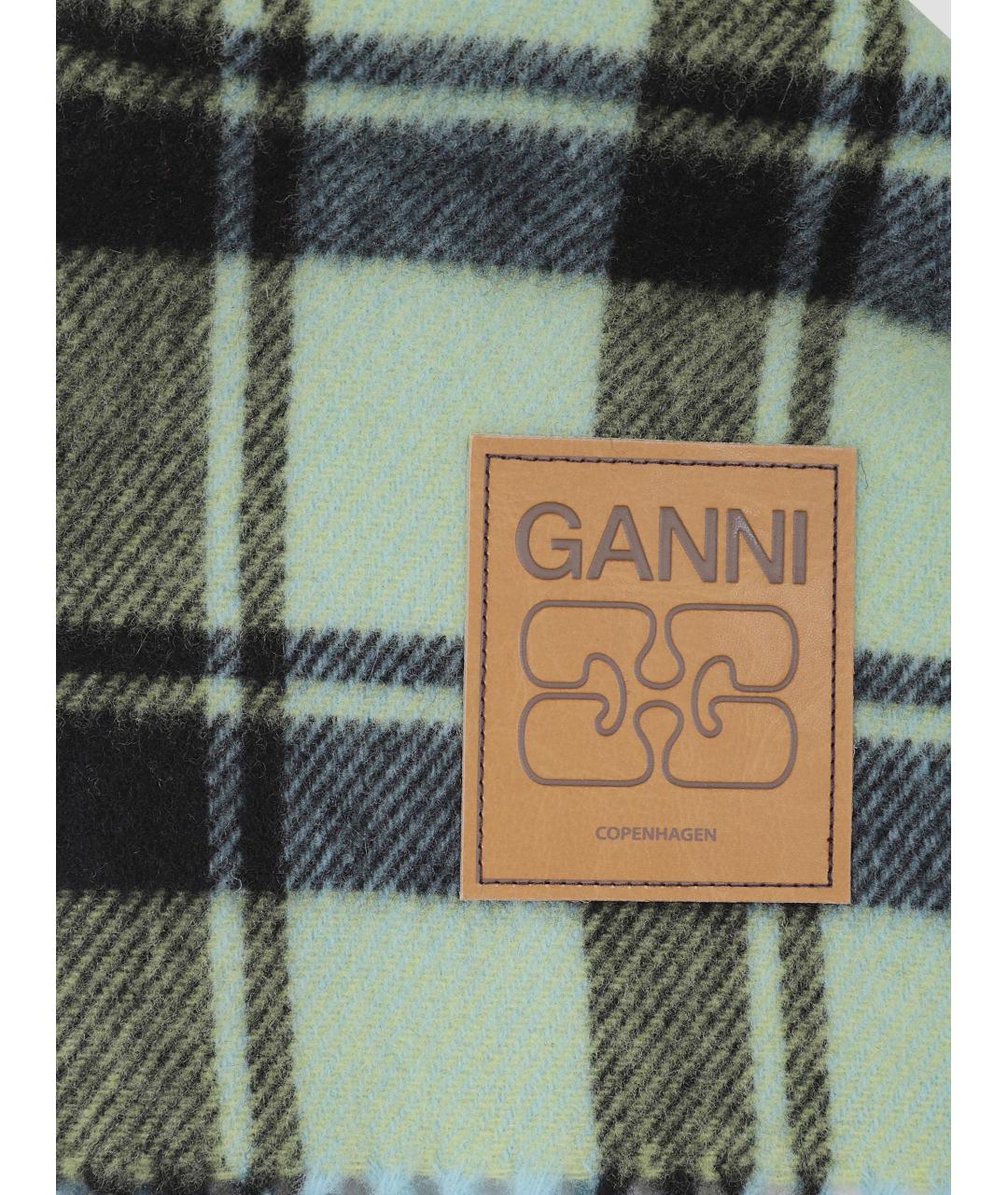 GANNI Мульти шерстяной шарф, фото 3