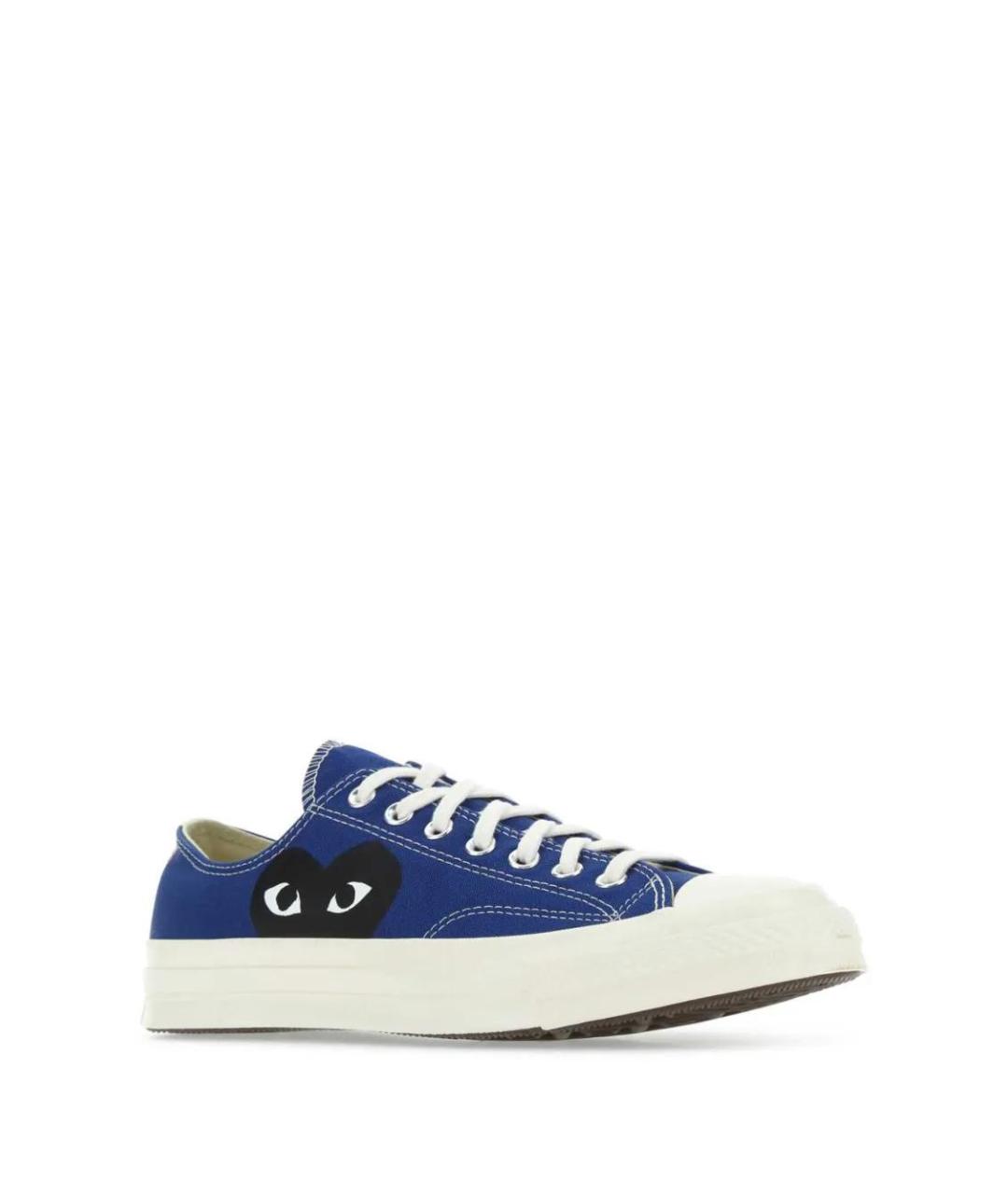 COMME DES GARÇONS PLAY Синие текстильные кеды, фото 4