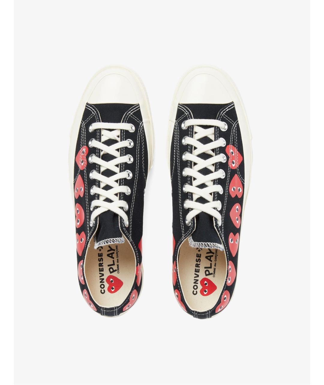 COMME DES GARÇONS PLAY Черные текстильные кеды, фото 2