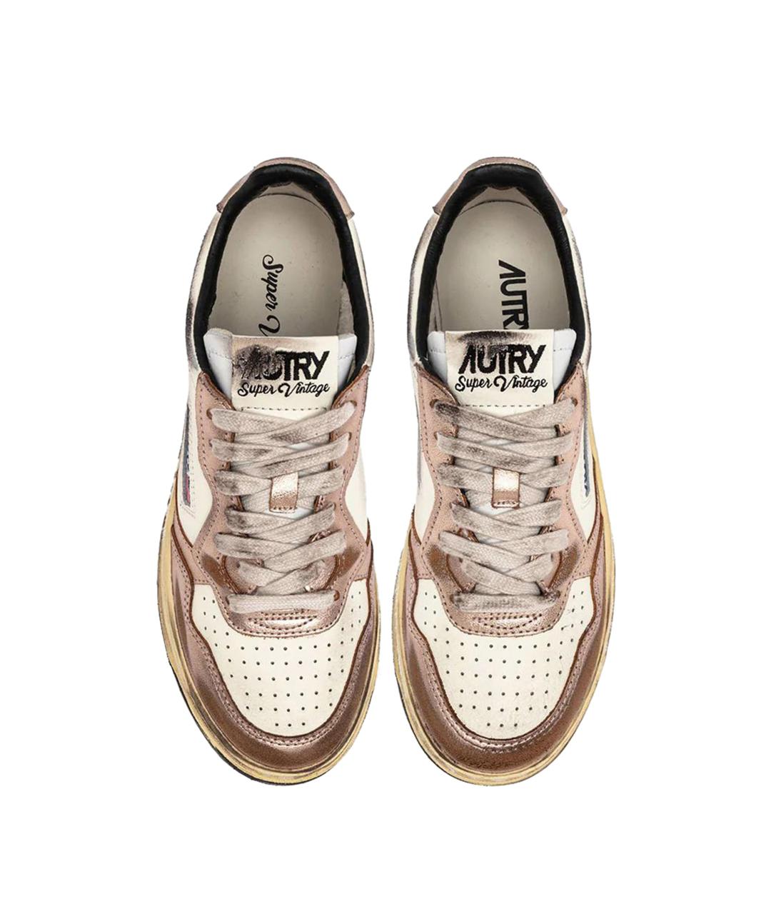 AUTRY Бежевые кожаные кроссовки, фото 2