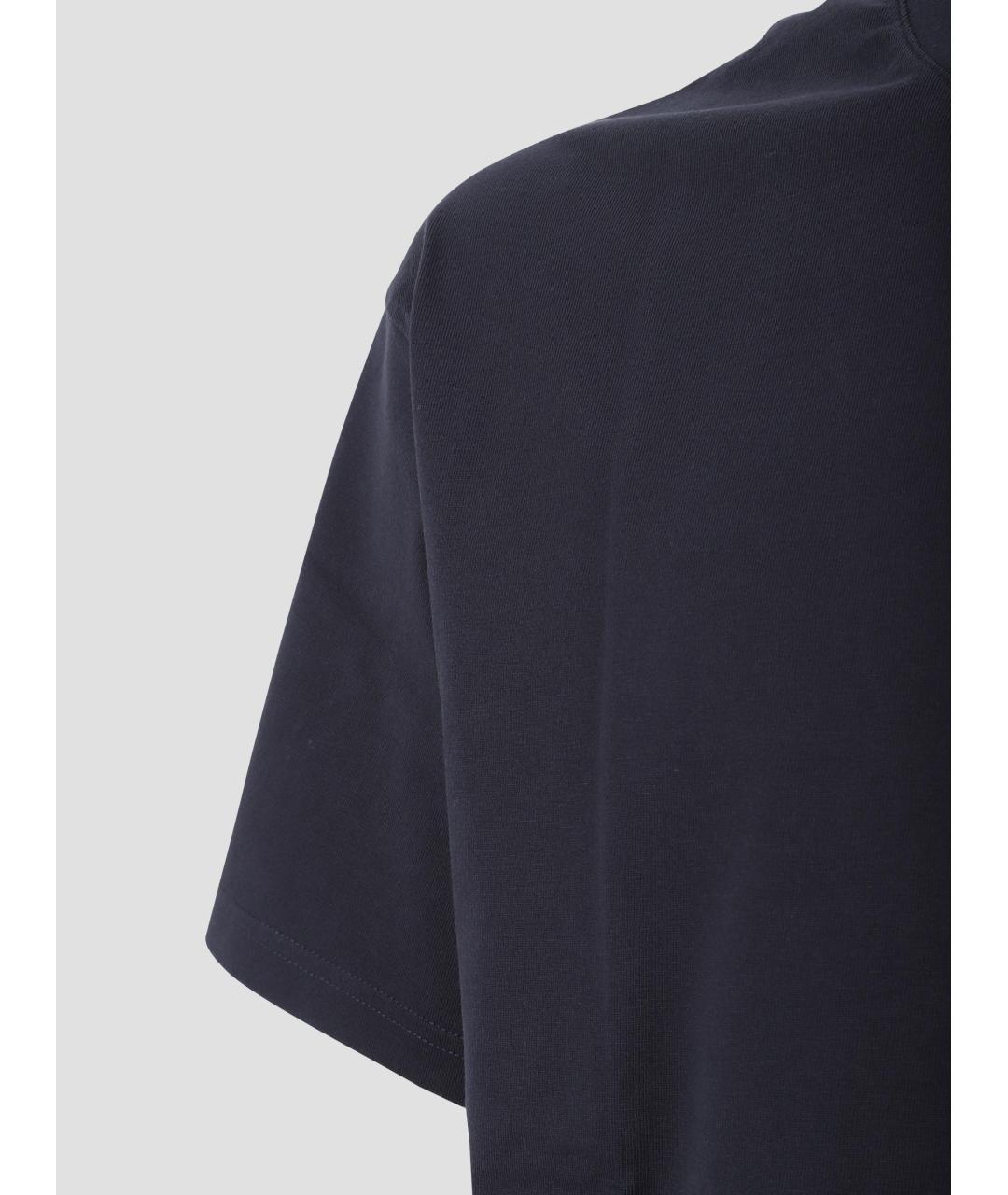 GIVENCHY Темно-синяя хлопковая футболка, фото 3
