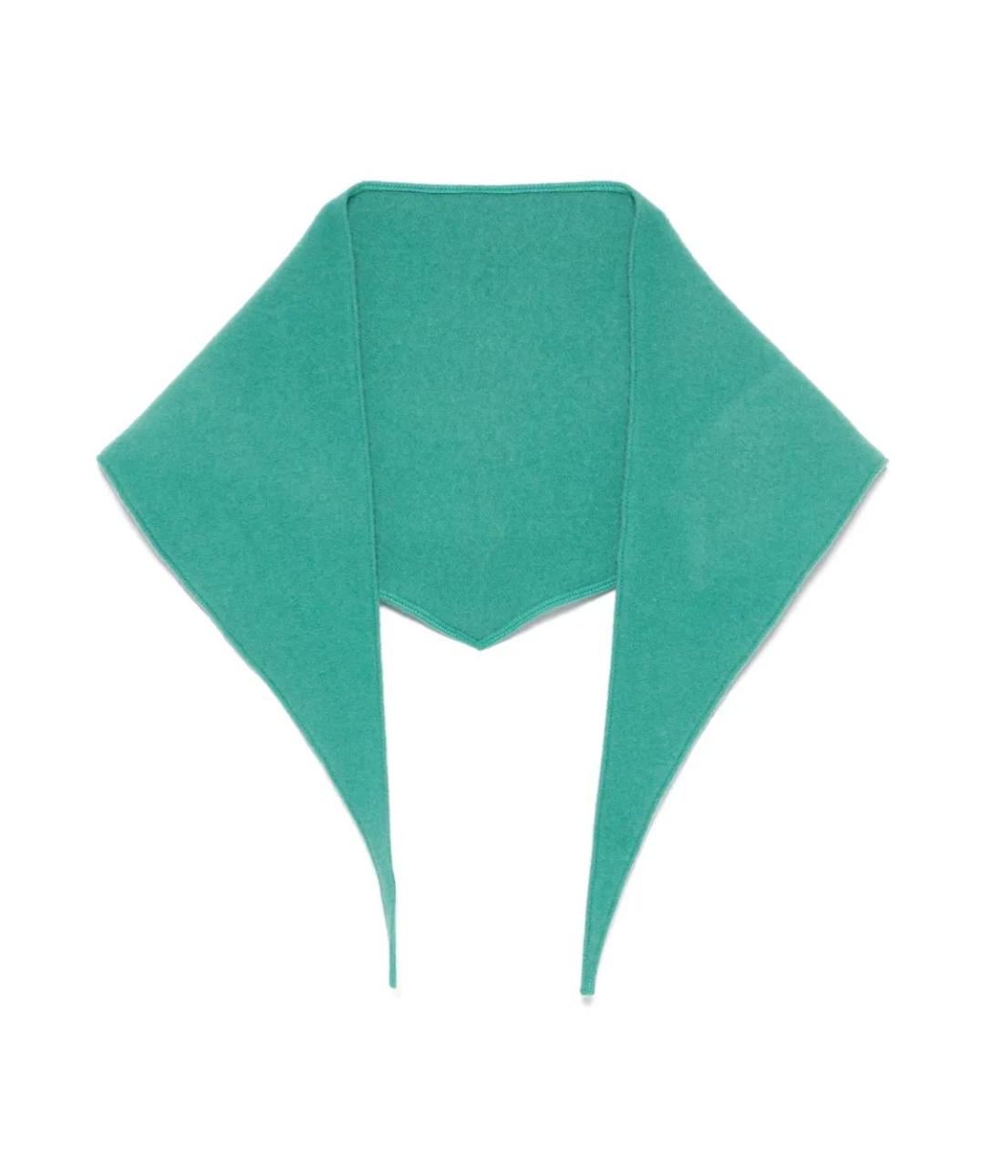 RIER Зеленый шерстяной шарф, фото 1