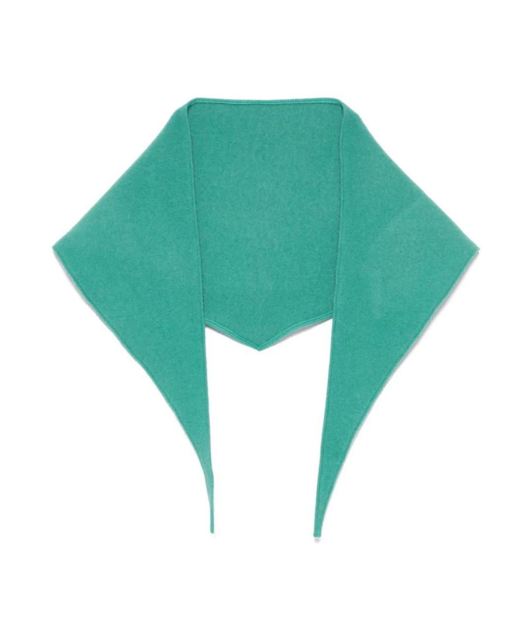 RIER Зеленый шерстяной шарф, фото 3