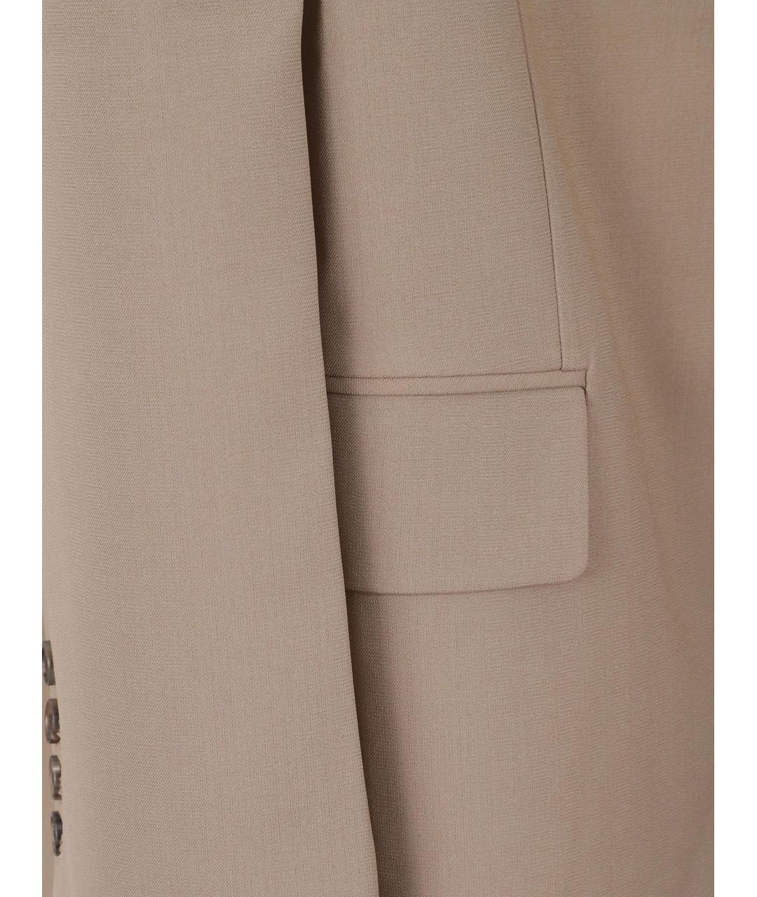 THE FRANKIE SHOP Бежевый полиэстеровый жакет/пиджак, фото 3