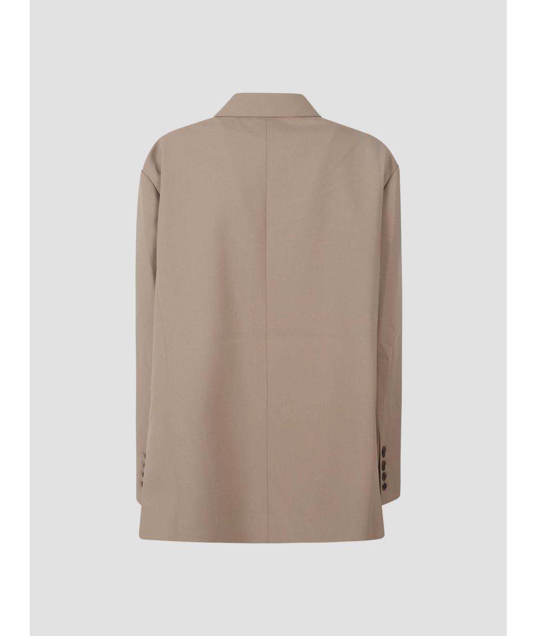 THE FRANKIE SHOP Бежевый полиэстеровый жакет/пиджак, фото 2