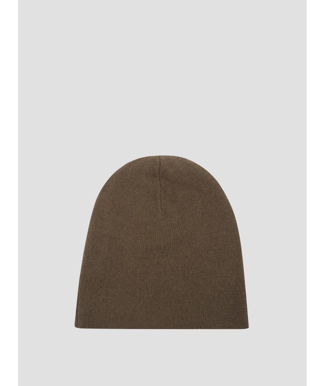 THE FRANKIE SHOP Хаки кашемировая шапка, фото 2
