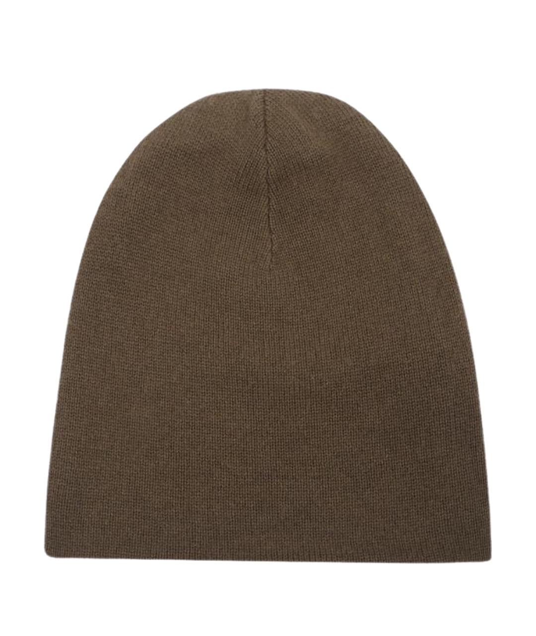 THE FRANKIE SHOP Хаки кашемировая шапка, фото 1