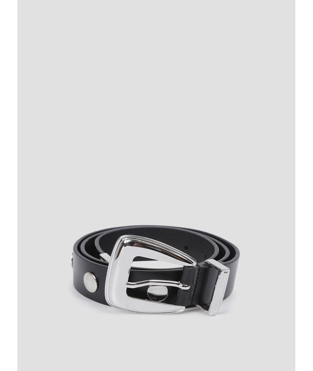 THE FRANKIE SHOP Черный кожаный ремень, фото 3