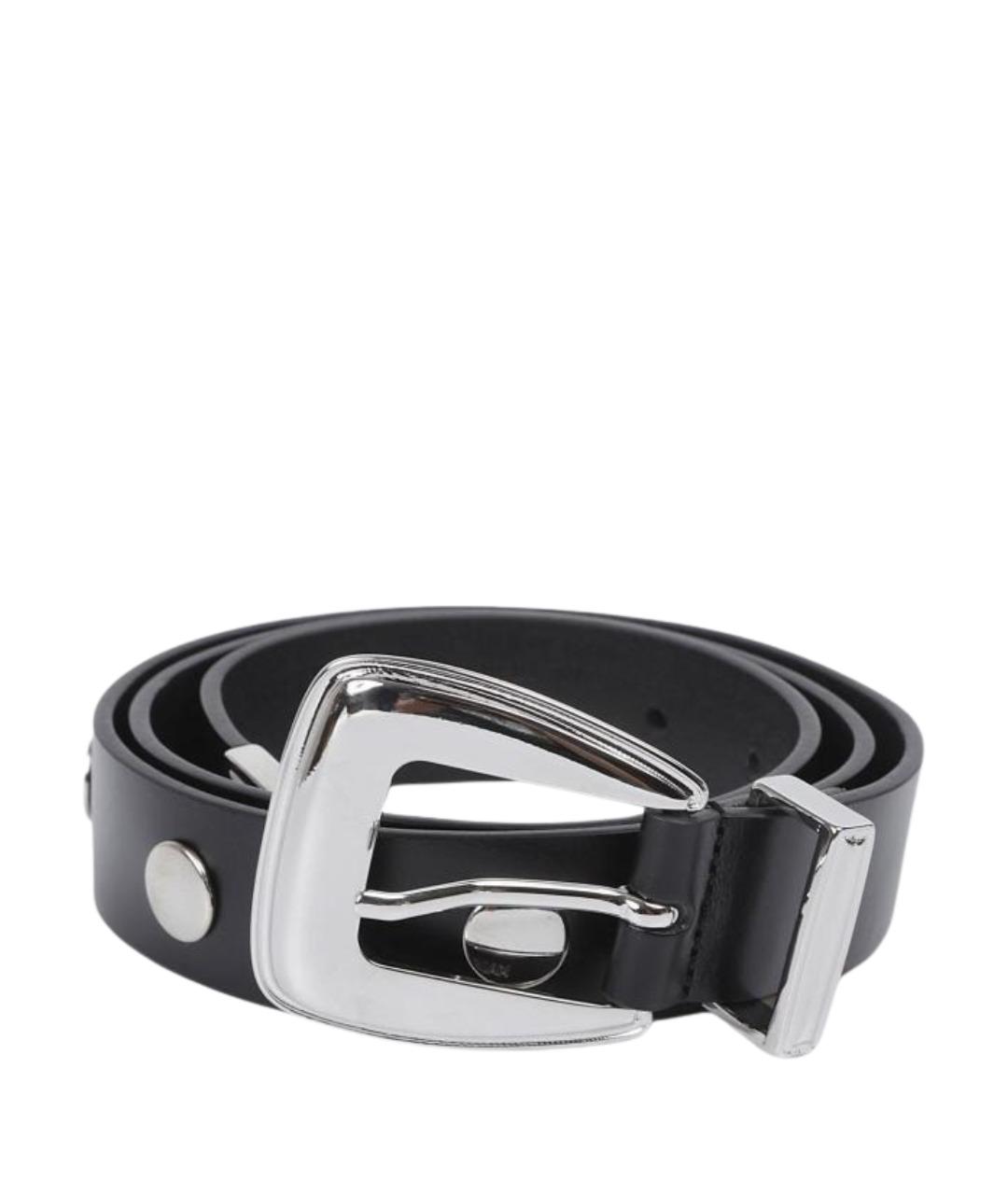 THE FRANKIE SHOP Черный кожаный ремень, фото 1