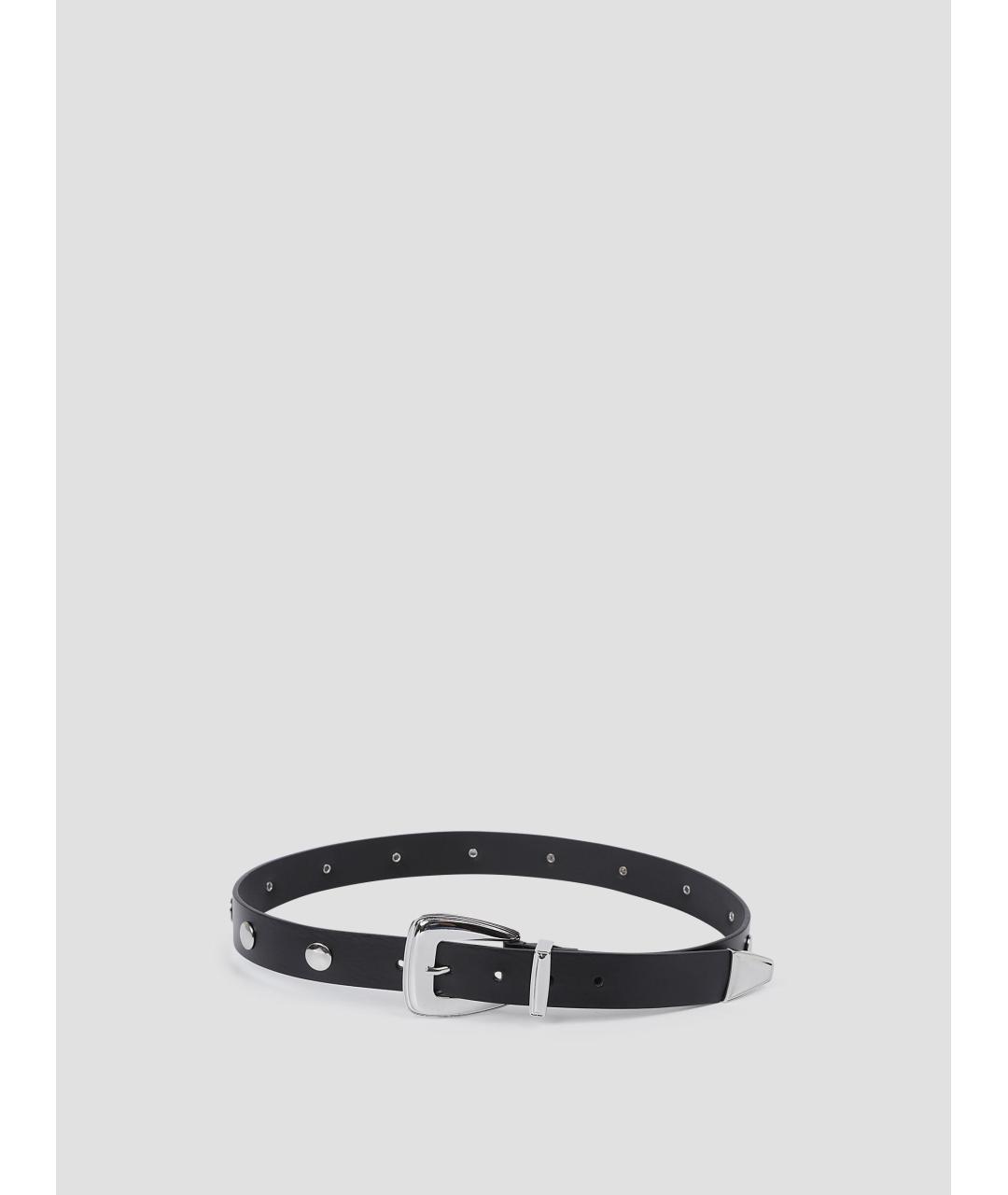 THE FRANKIE SHOP Черный кожаный ремень, фото 2