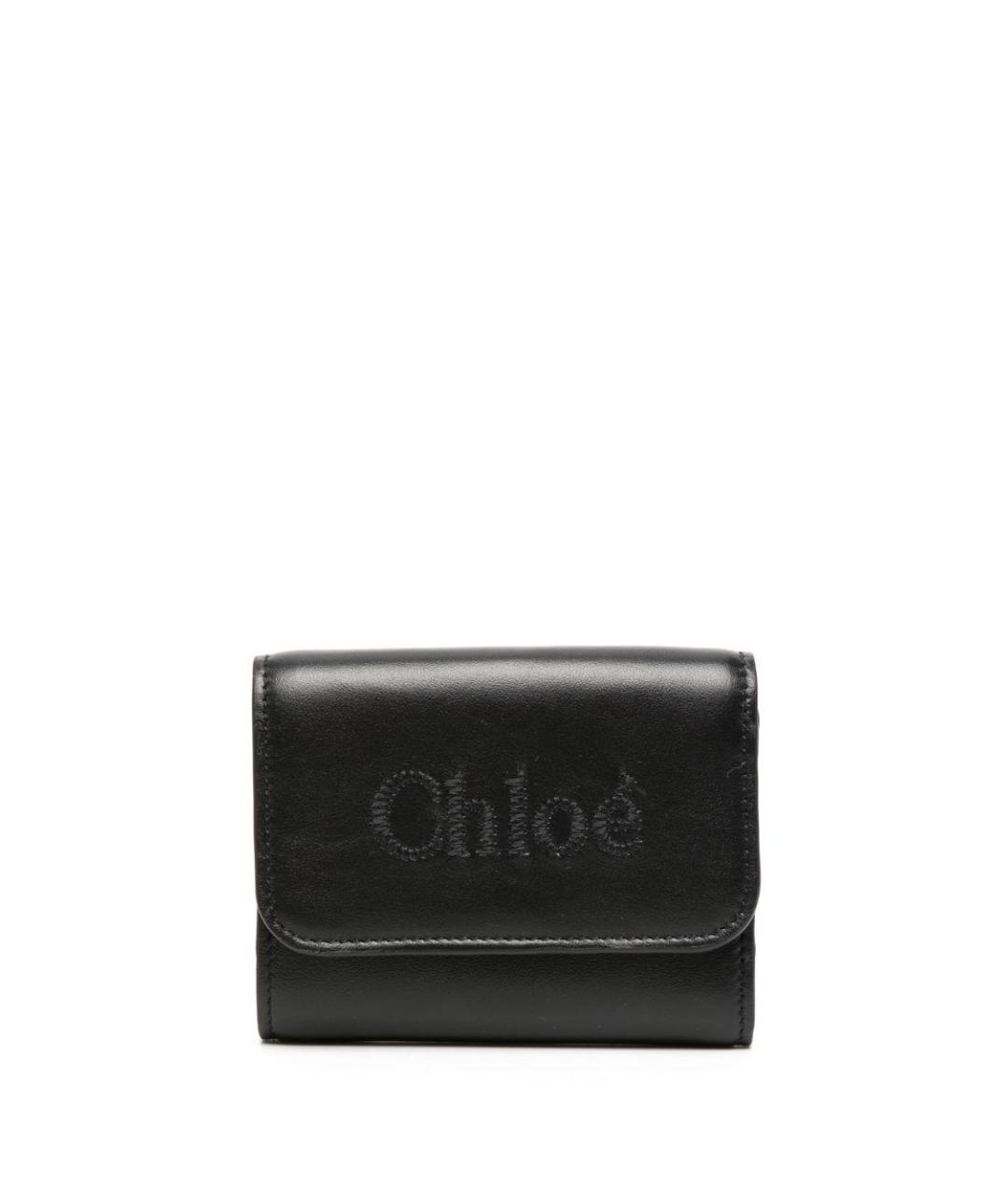 CHLOE Черный кожаный кошелек, фото 1