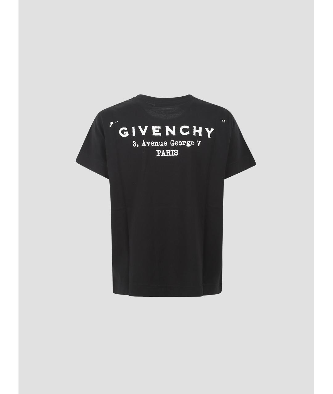 GIVENCHY Черная хлопковая футболка, фото 2