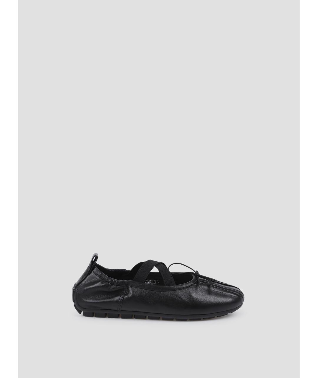 SIMONE ROCHA Черные кожаные балетки, фото 4