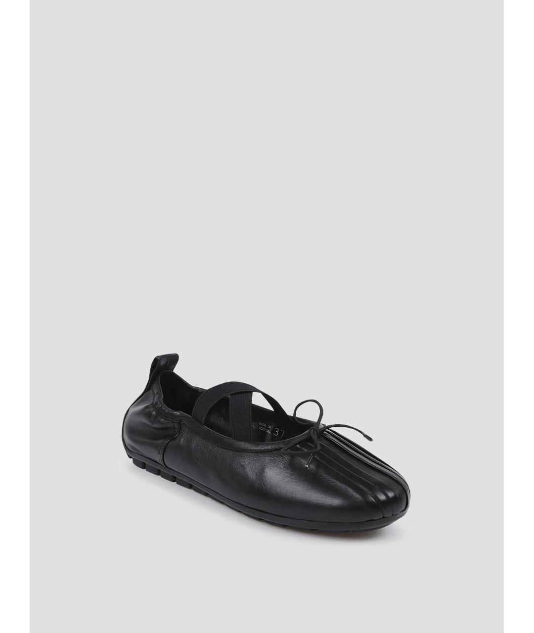 SIMONE ROCHA Черные кожаные балетки, фото 3