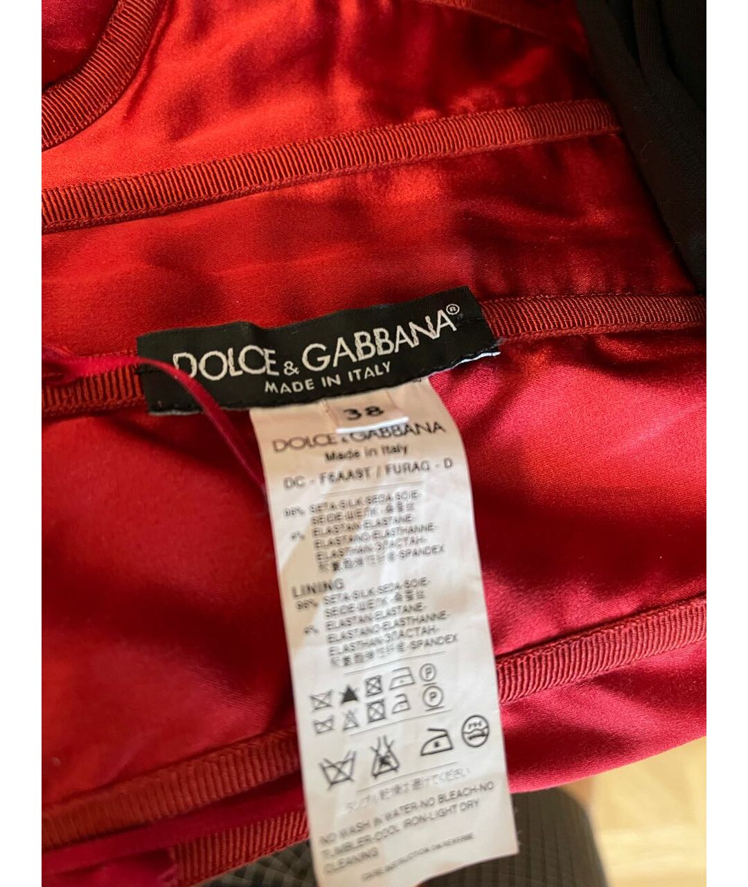 DOLCE&GABBANA Красное шелковое вечернее платье, фото 8