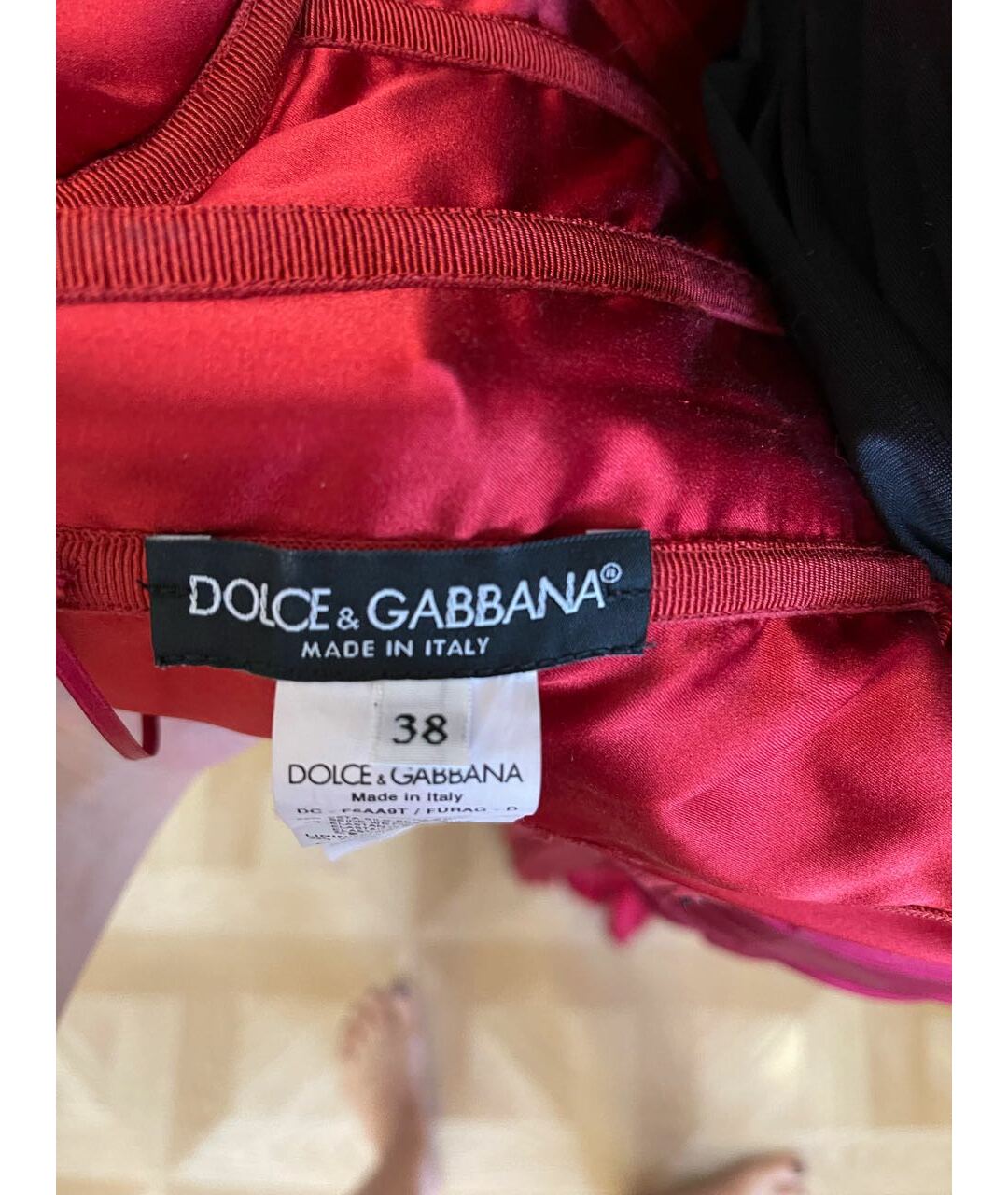 DOLCE&GABBANA Красное шелковое вечернее платье, фото 6
