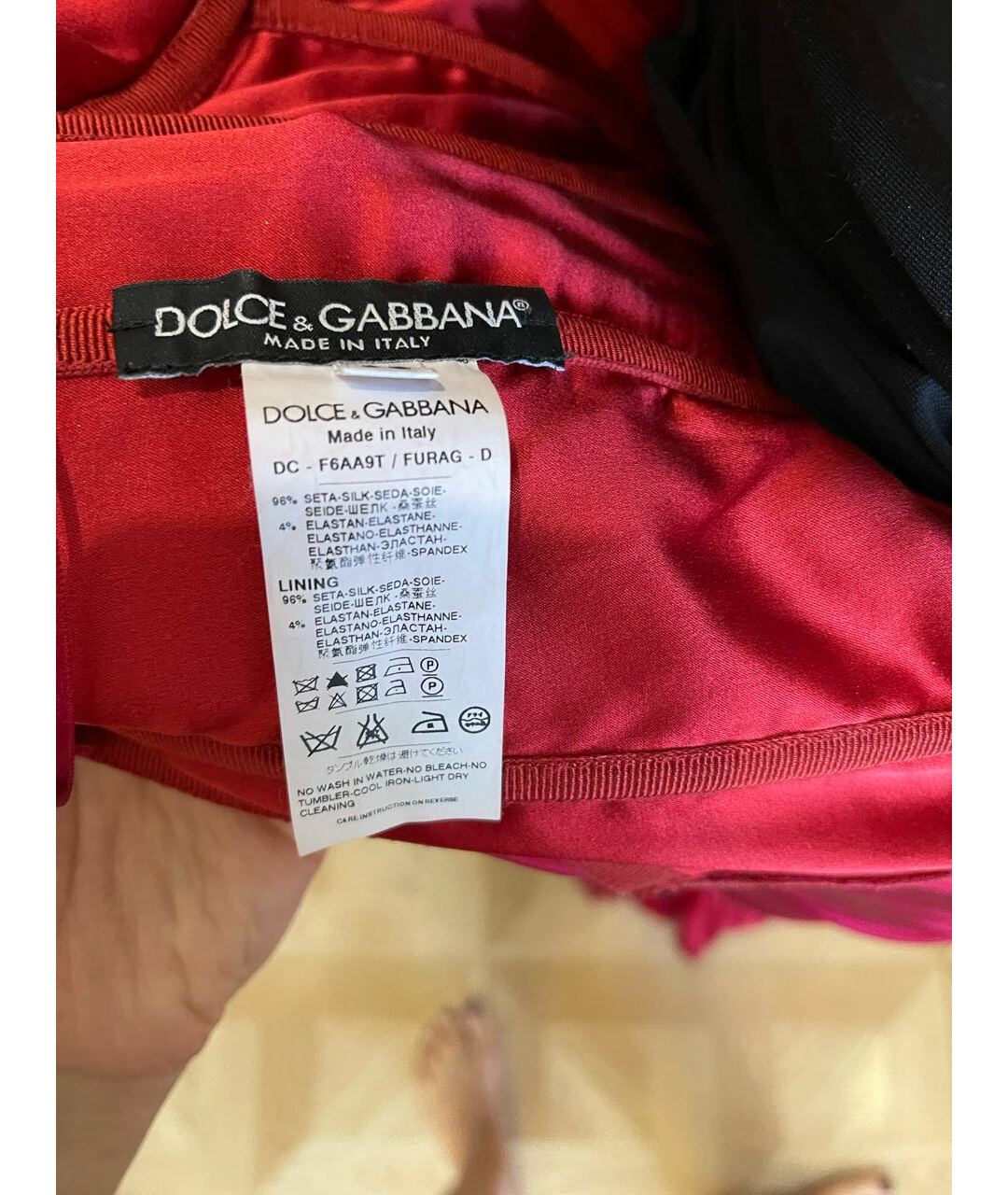 DOLCE&GABBANA Красное шелковое вечернее платье, фото 7