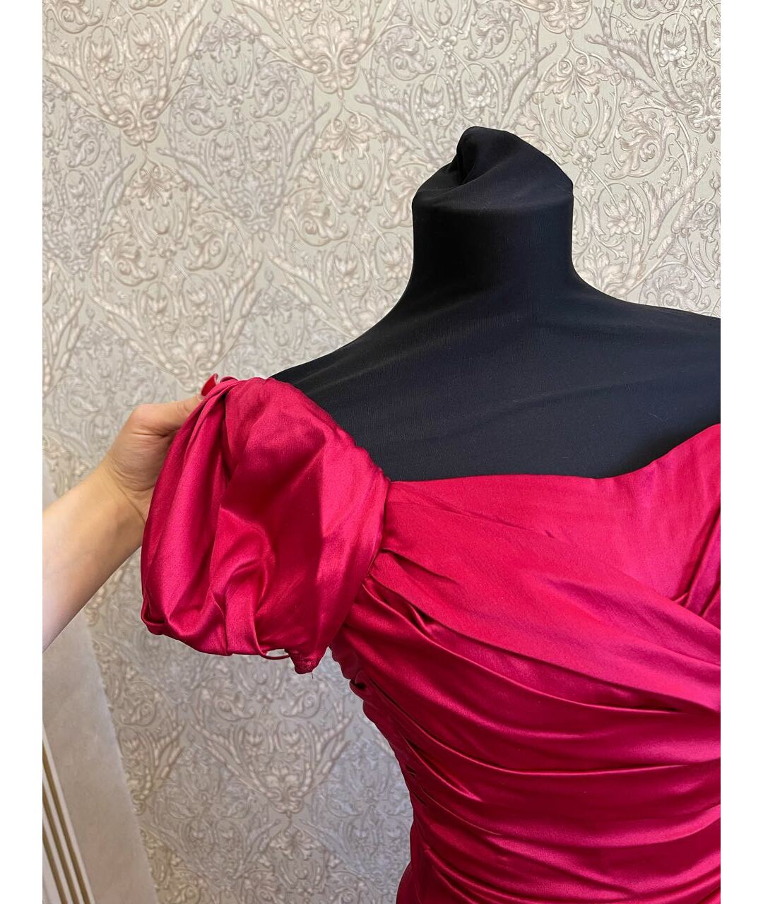 DOLCE&GABBANA Красное шелковое вечернее платье, фото 2