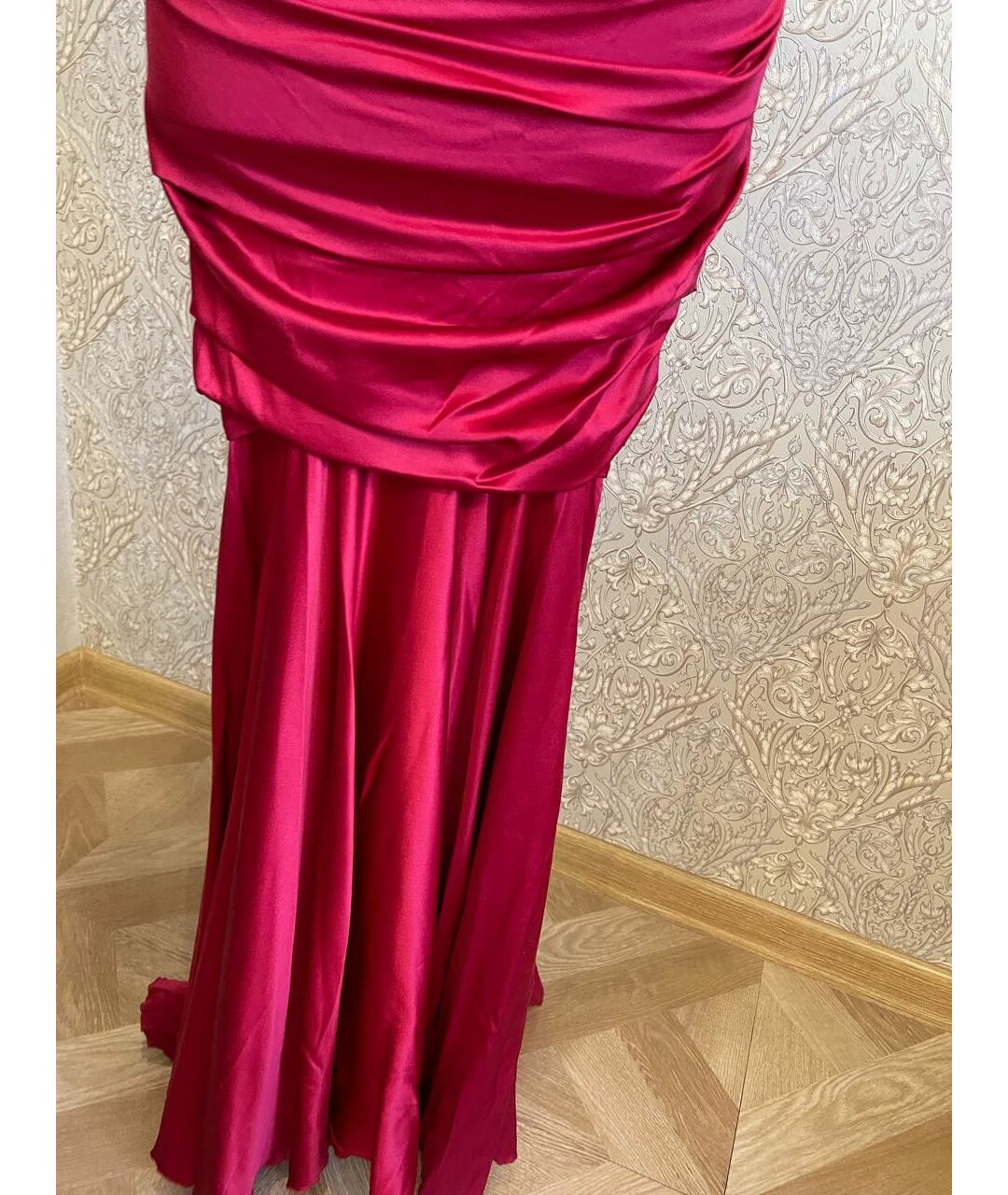 DOLCE&GABBANA Красное шелковое вечернее платье, фото 4