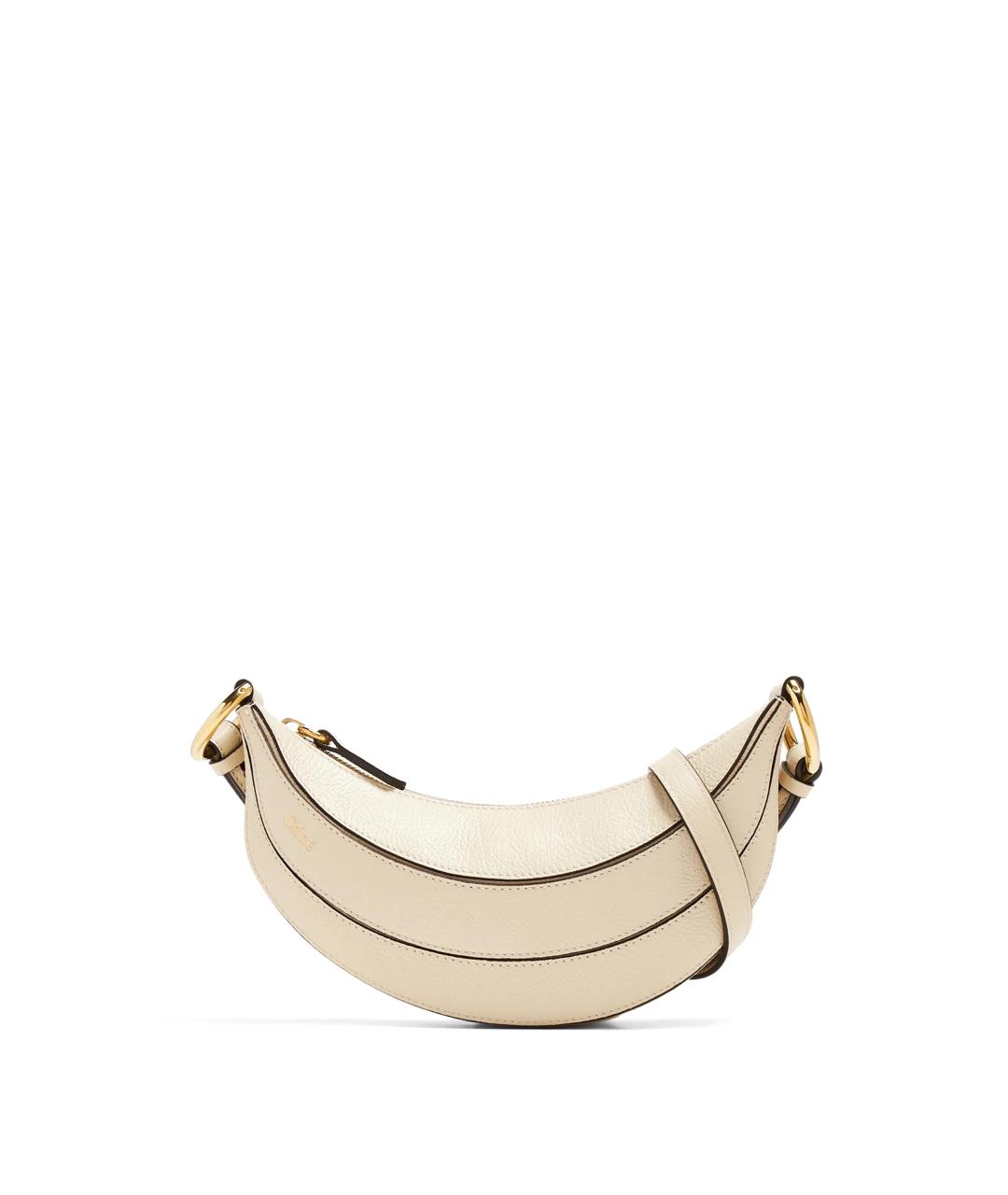 CHLOE Бежевая кожаная сумка через плечо, фото 1