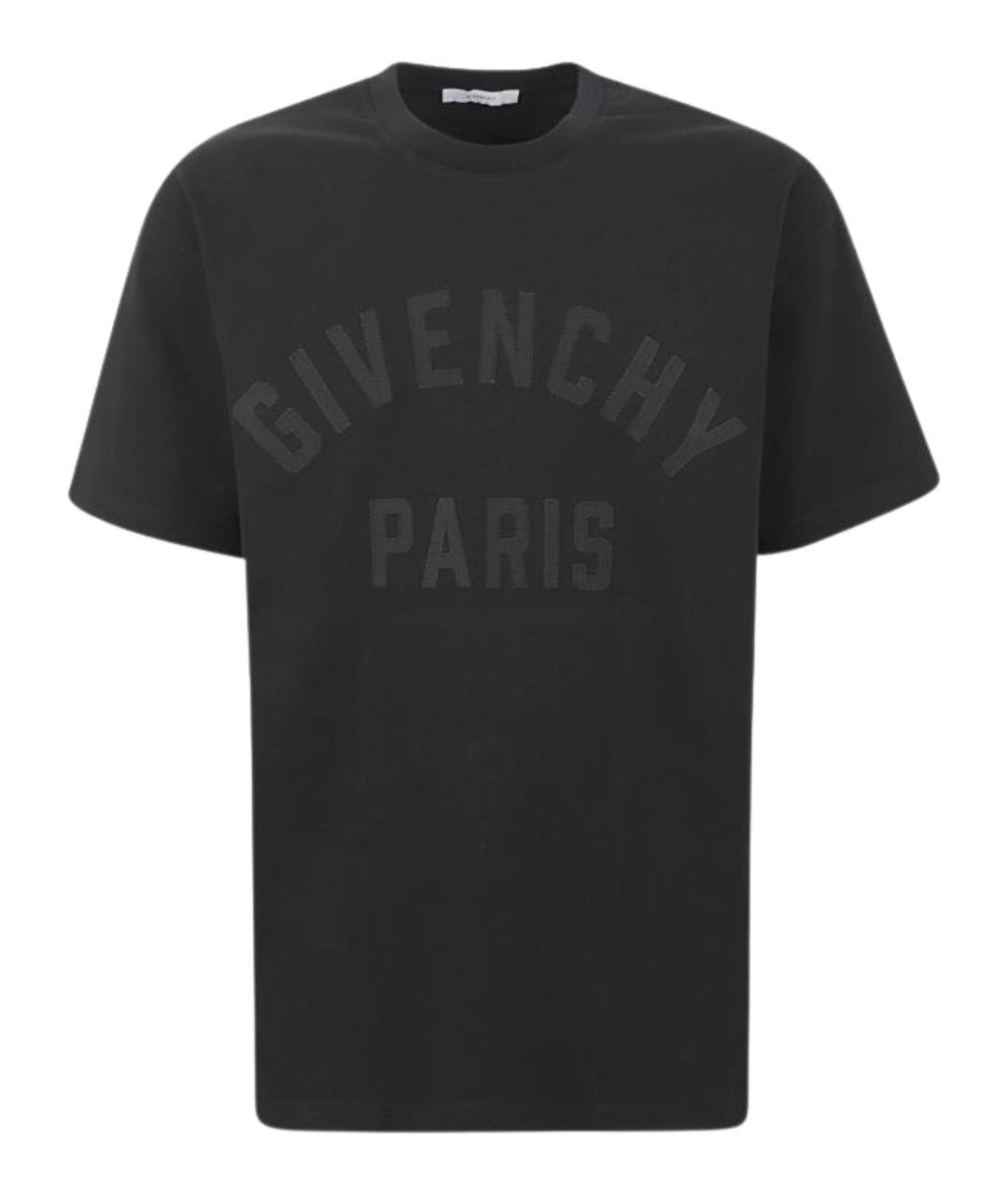 GIVENCHY Черная хлопковая футболка, фото 1