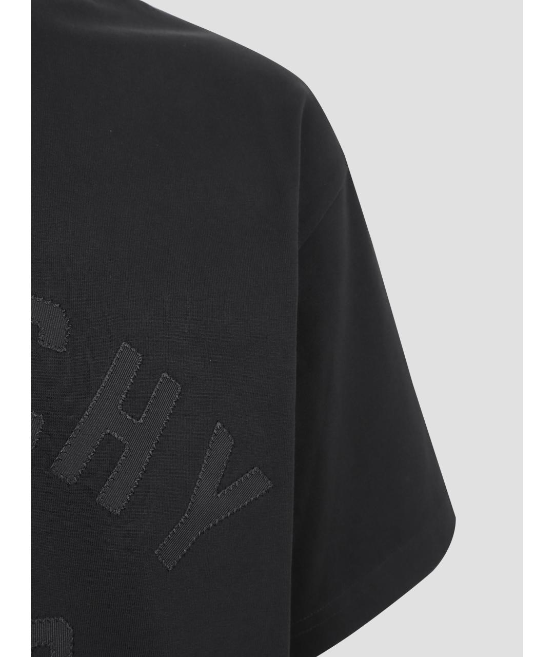 GIVENCHY Черная хлопковая футболка, фото 3